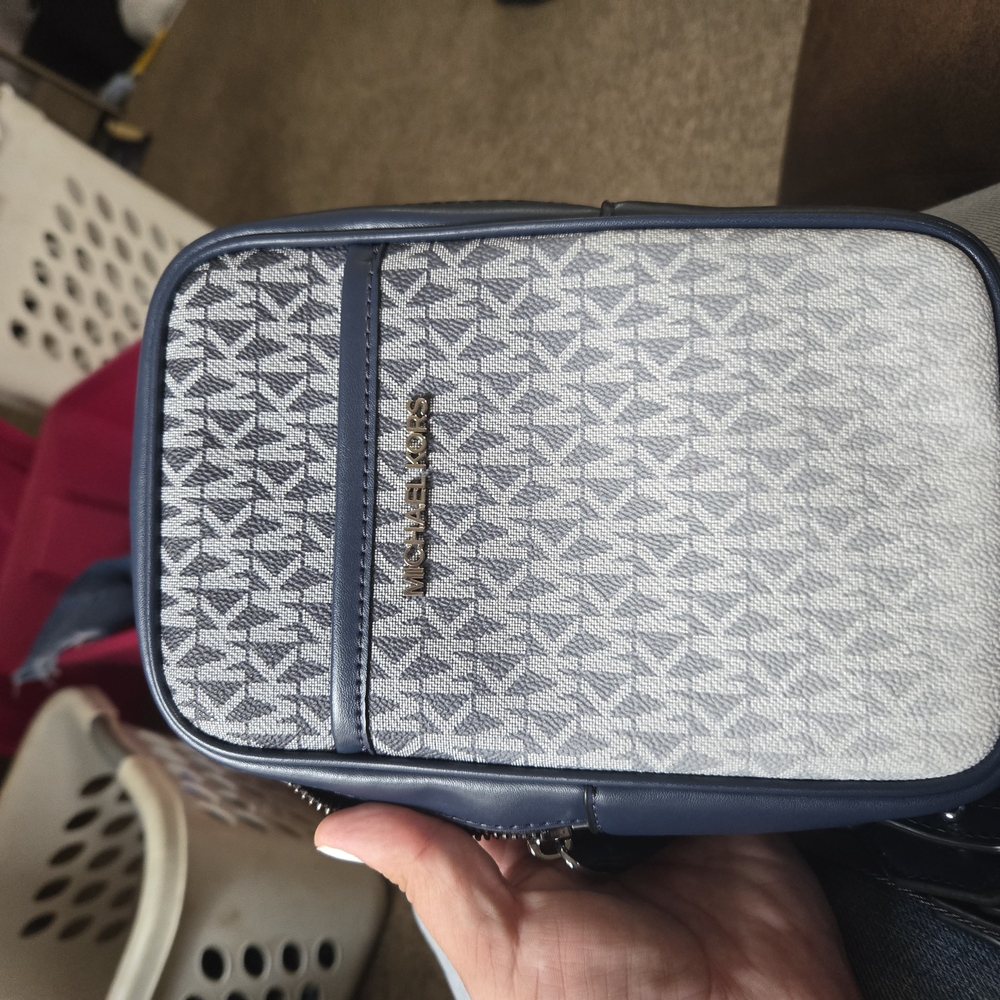 Michael Kors Blue and Gray Crossbody Bag